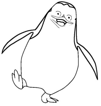 Desenho de recrutá de Pinguins de Madagascar para Colorir