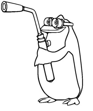 Desenho de recrutá Pinguim para Colorir