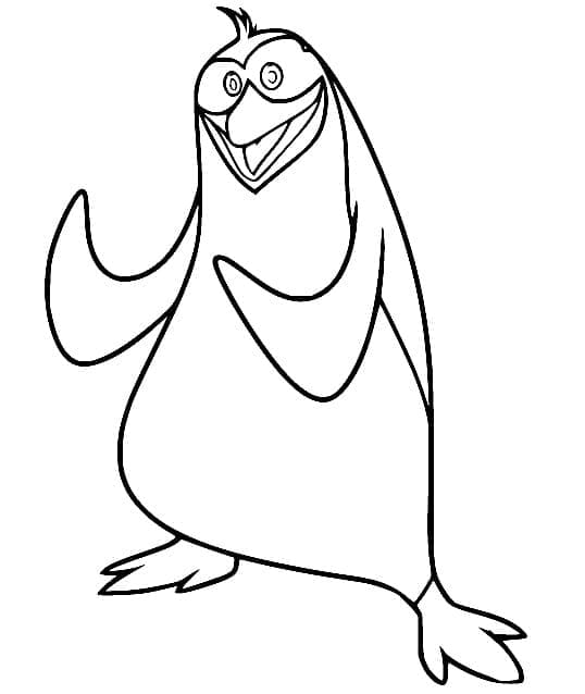 Desenho de Rico Madagascar para Colorir
