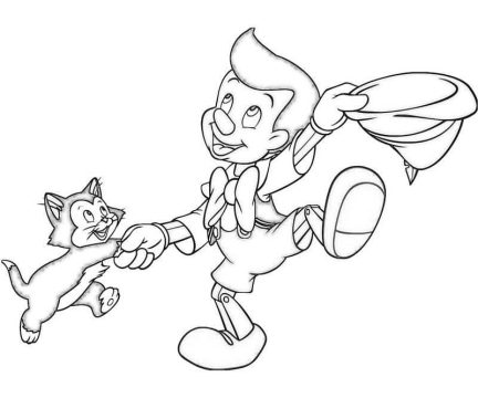 Desenho de Pinoquio para Colorir fácil Pdf
