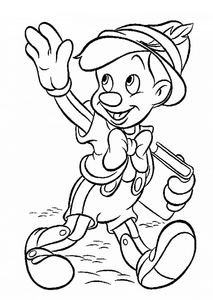 Desenho de Pinoquio para Colorir Pdf