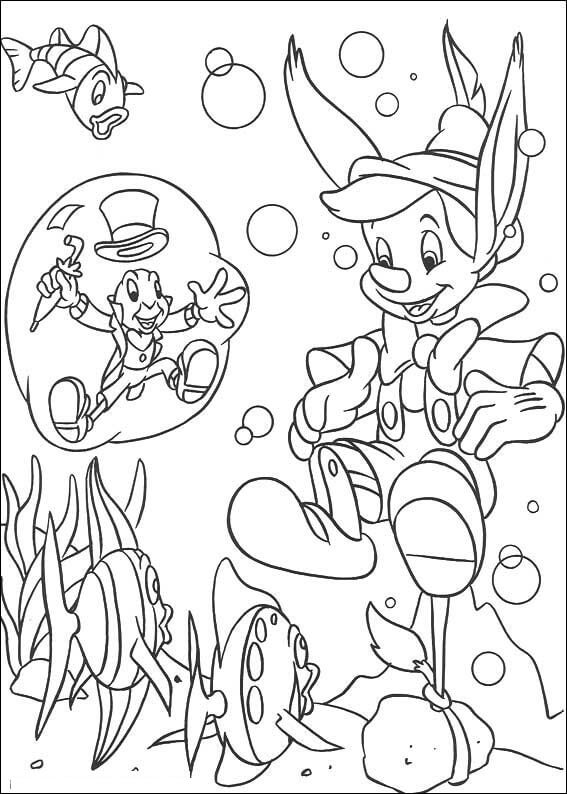 Desenhos de Pinóquio para Colorir