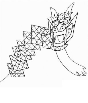 Desenho de Pipa para Colorir fácil Pdf