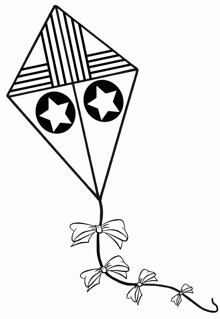 Desenho de Pipa para Colorir Imprimivel Crianças