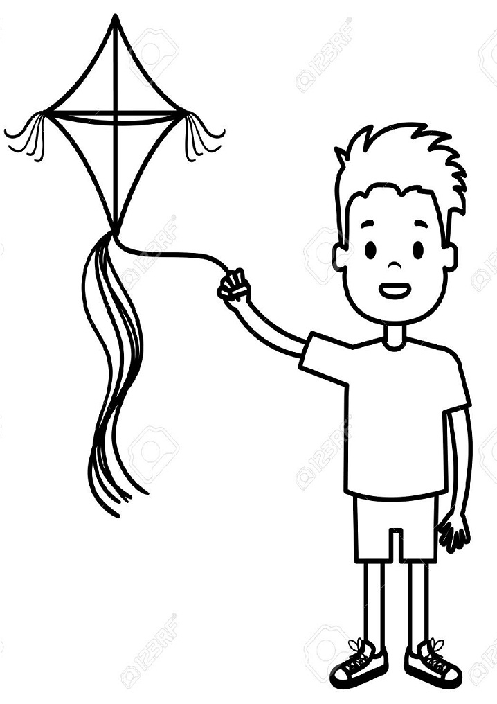 Desenho de Pipa para Colorir Pdf