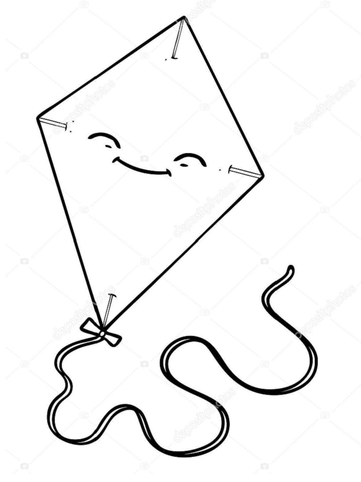 Desenho de Pipa para Imprimir e Baixar
