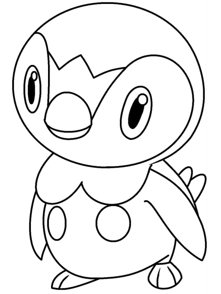 Desenho de Piplup Bonito para Colorir