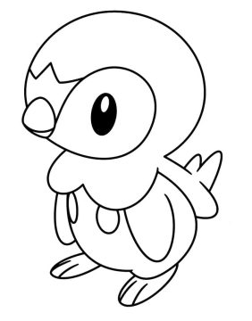 Desenho de Piplup Fofo para Colorir