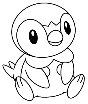 Desenho de Piplup grátis para Colorir