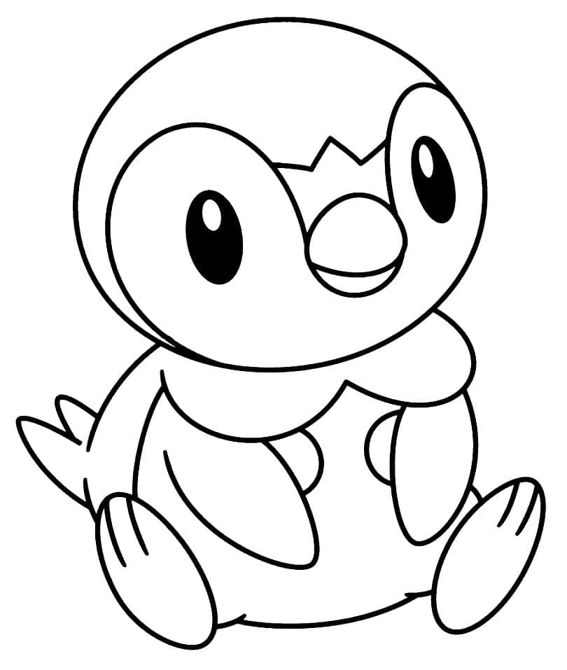 Desenho de Piplup Grátis para Colorir