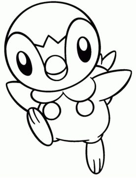 Desenho de Piplup grátis para crianças para Colorir