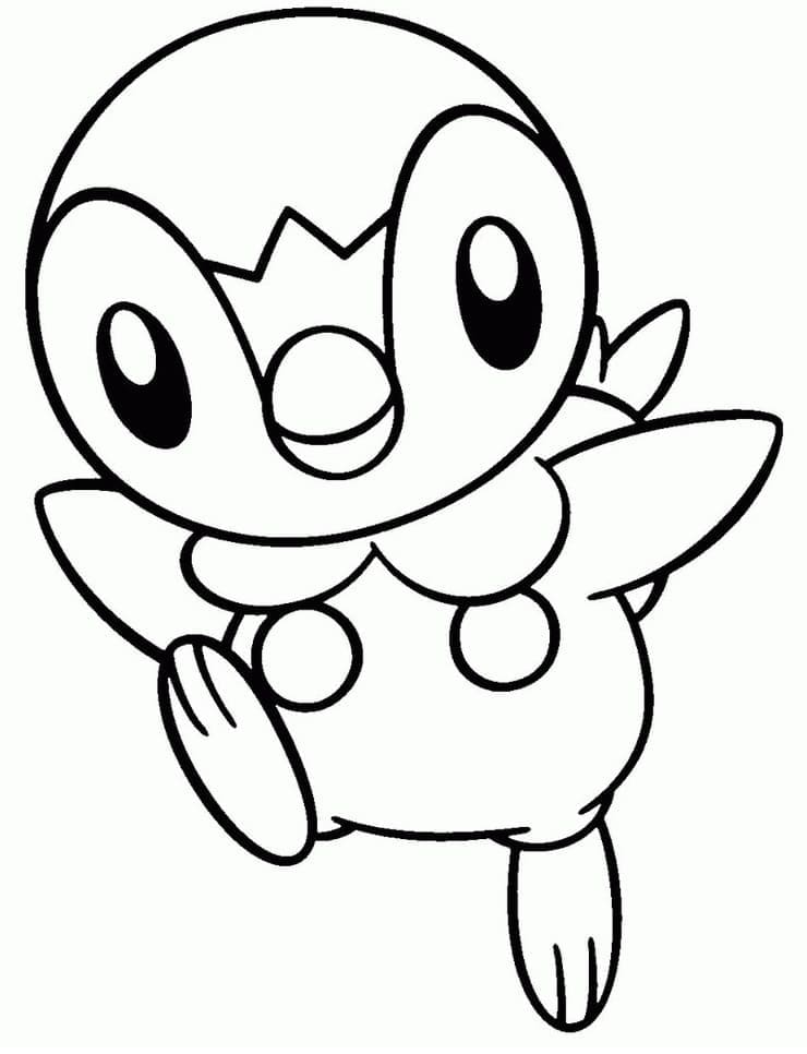 Desenho de Piplup Grátis para Crianças para Colorir