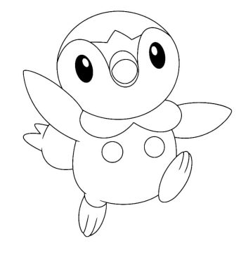 Desenho de Piplup para crianças para Colorir