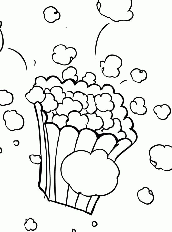 Desenho de Pipocá Download Grátis para Colorir