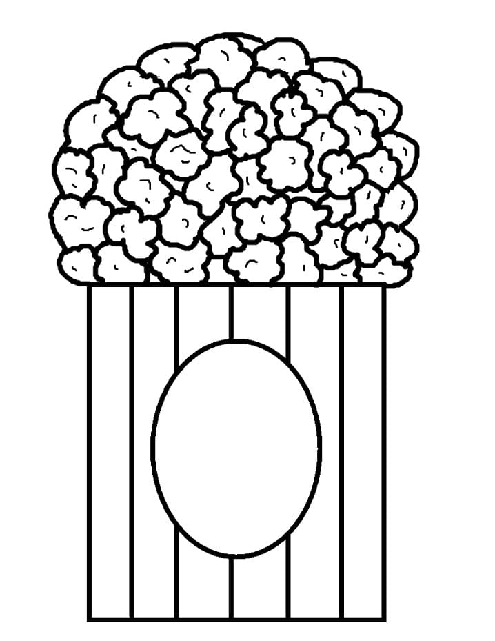Desenho de Pipocá para Colorir com Lápis de Cor