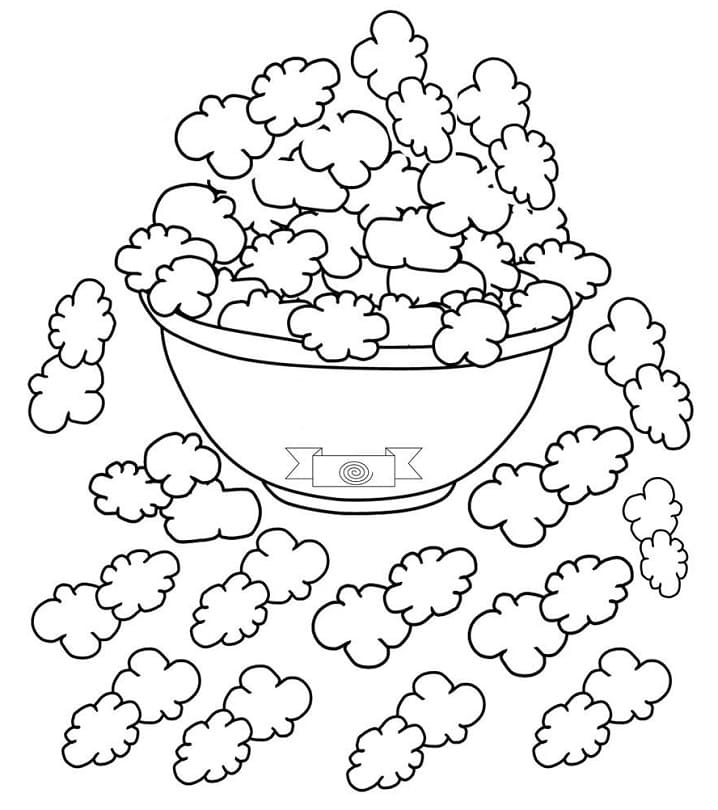 Desenho de Pipocá para Colorir Giz de Cera