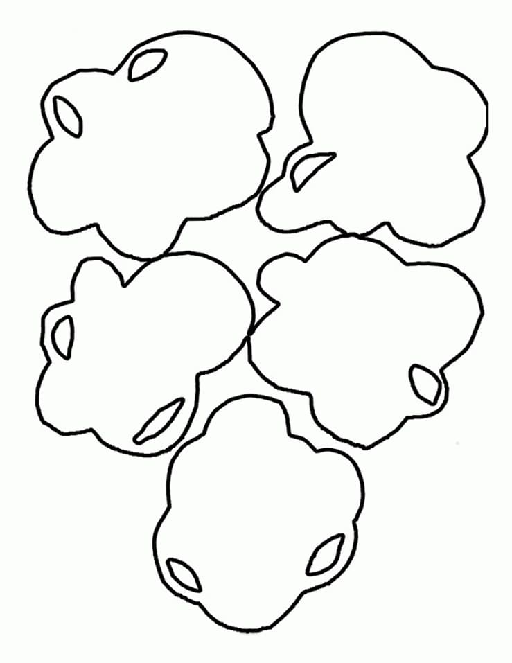 Desenho de Pipocá para Colorir Tinta Guache