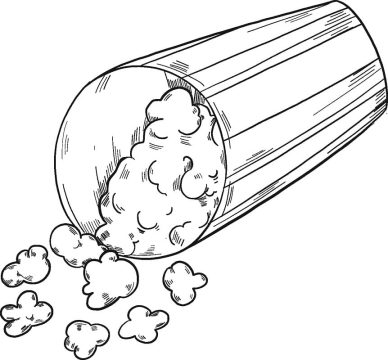 Desenho Pipoca Delicioso para Colorear