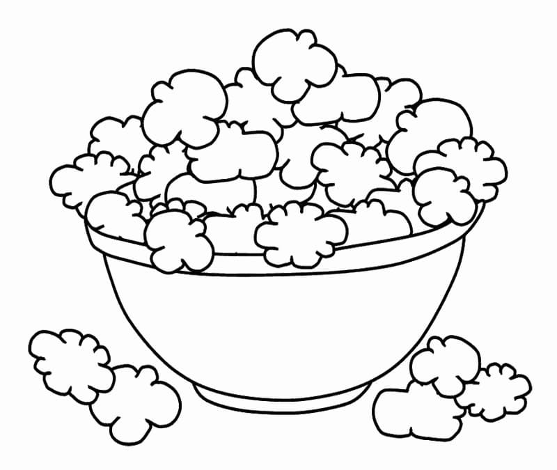 Desenhos de Pipoca para Colorir