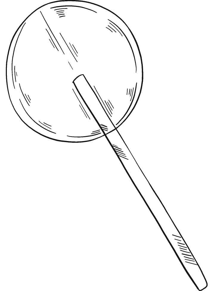 Desenho de Pirulito de Coração para Colorir