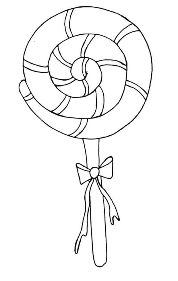 Desenho de Pirulito Download Grátis para Colorir