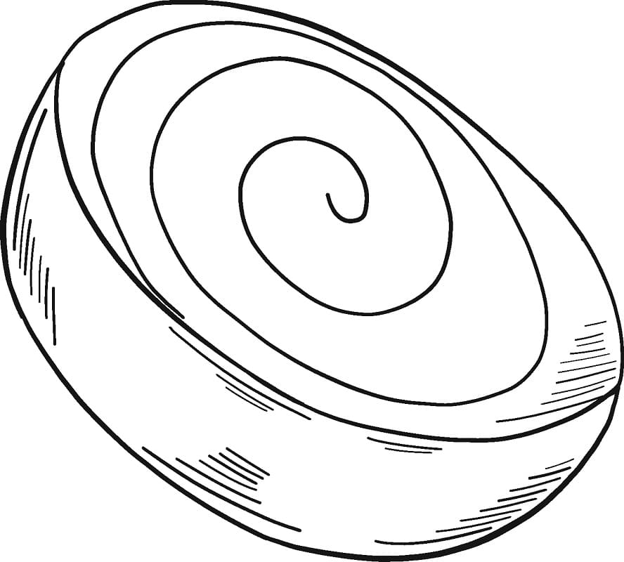 Desenho de Pirulito Espiral para Colorir