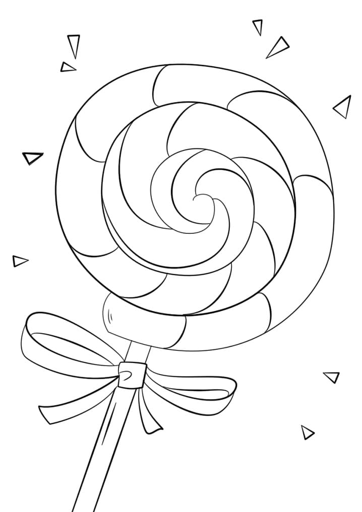 Desenho de Pirulito Imprimivel para Pintar