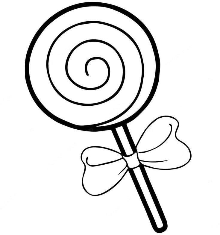 Desenho de Pirulito para Colorir com Lápis de Cor