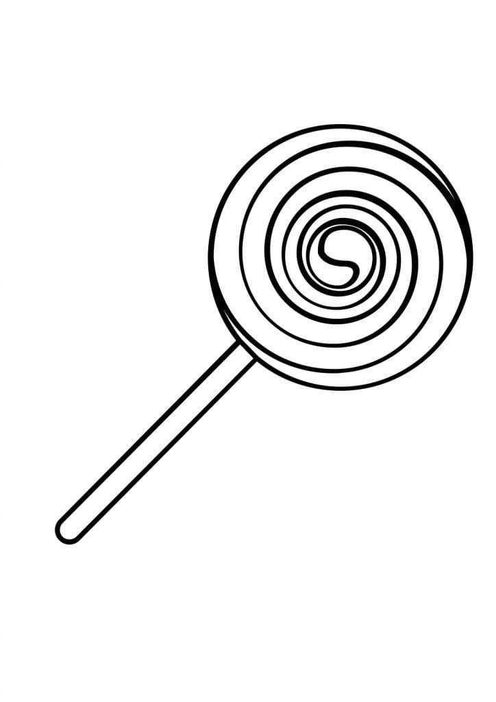 Desenho de Pirulito para Colorir e Imprimir Pdf