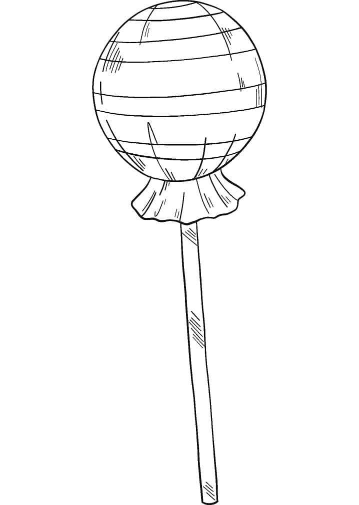 Desenho de Pirulito para Colorir Fácil Pdf