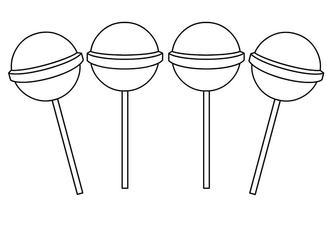 Desenho de Pirulito para Colorir Figurá Imprimivel