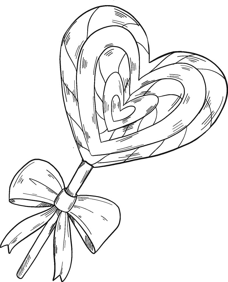 Desenho de Pirulito para Colorir Giz de Cera