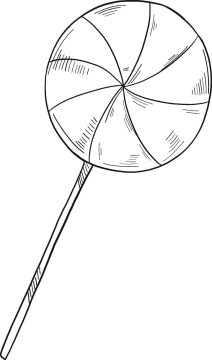 Desenho de Pirulito para Colorir Imprimível crianças