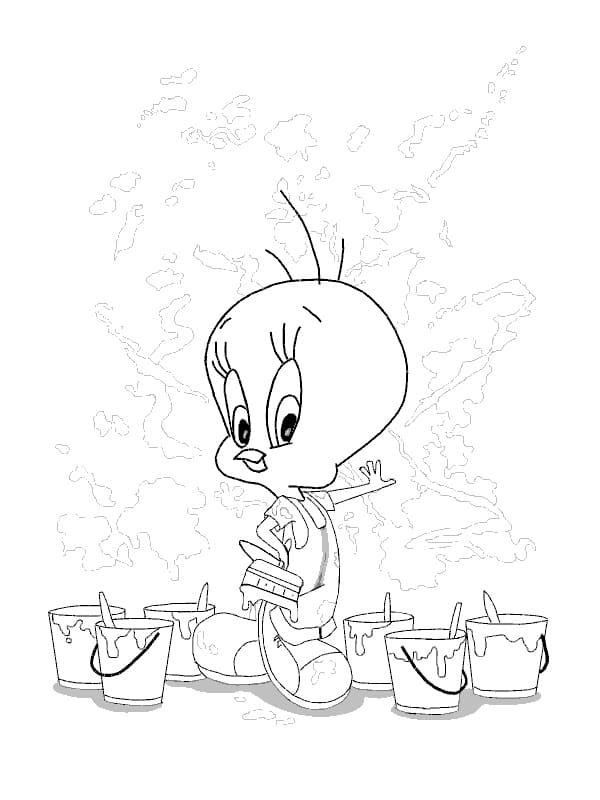 Desenho de Piu Piu Baby para Colorir