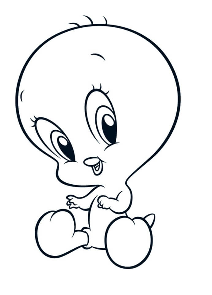 Desenho de Piu Piu com Estrelas para Colorir