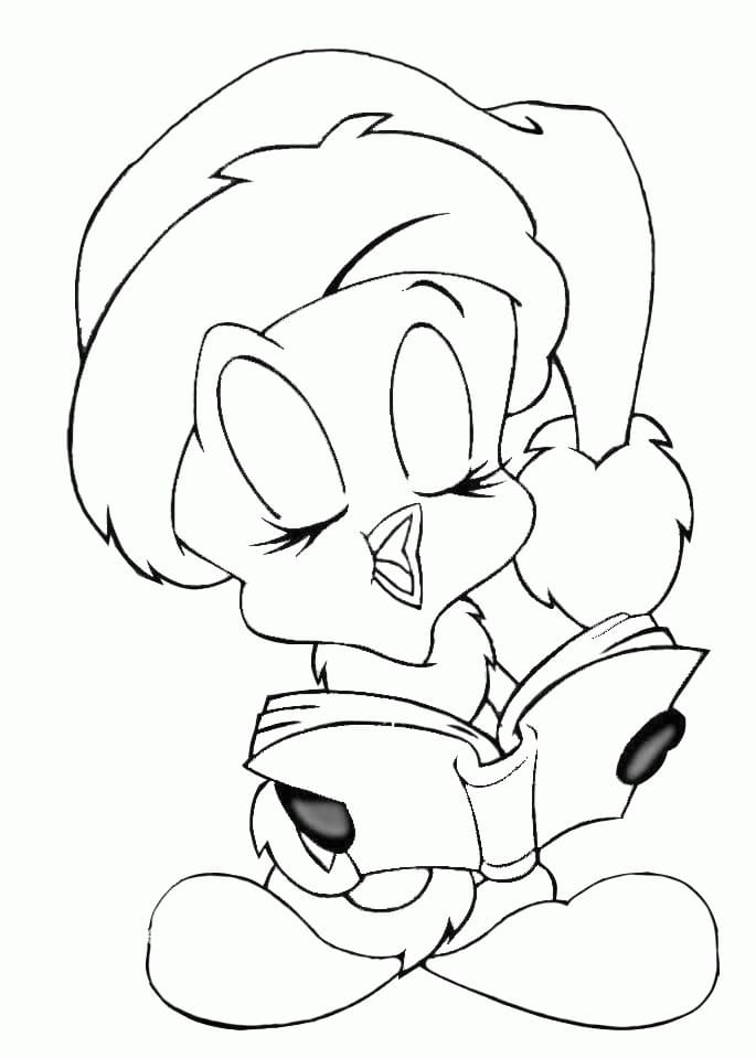 Desenho de Piu Piu com Óculos para Colorir
