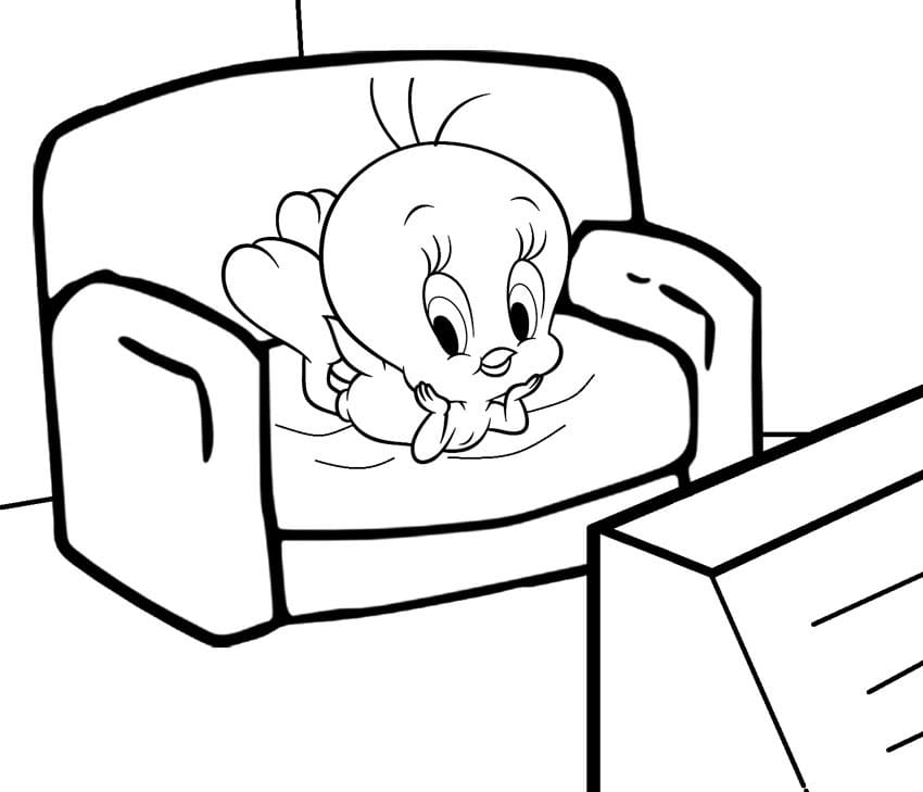 Desenho de Piu Piu em Quadrinhos para Colorir