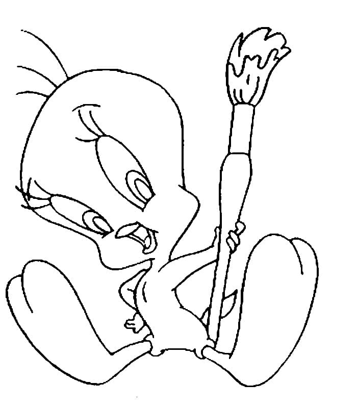 Desenho de Piu Piu Fácil para Colorir