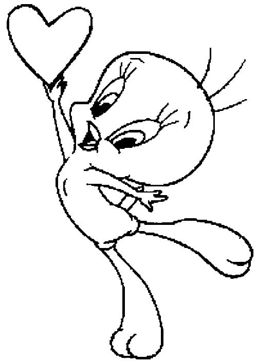 Desenho de Piu Piu Triste para Colorir