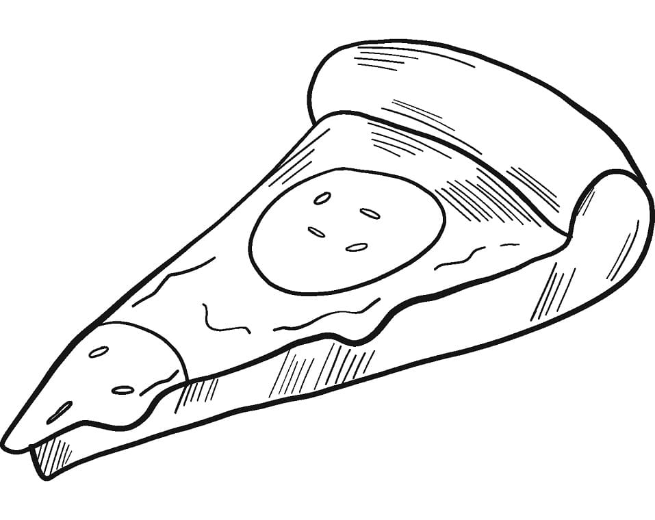 Desenho de Pizza de Chocolate para Colorir