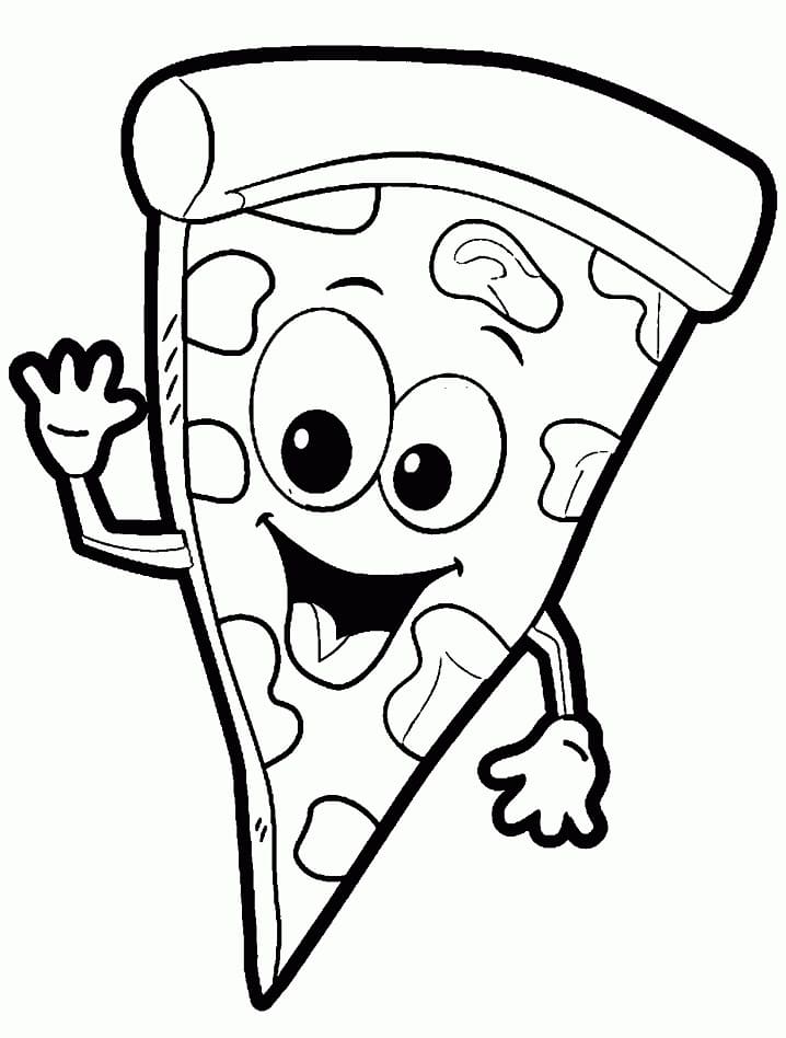 Desenho de Pizza para Imprimir e Baixar