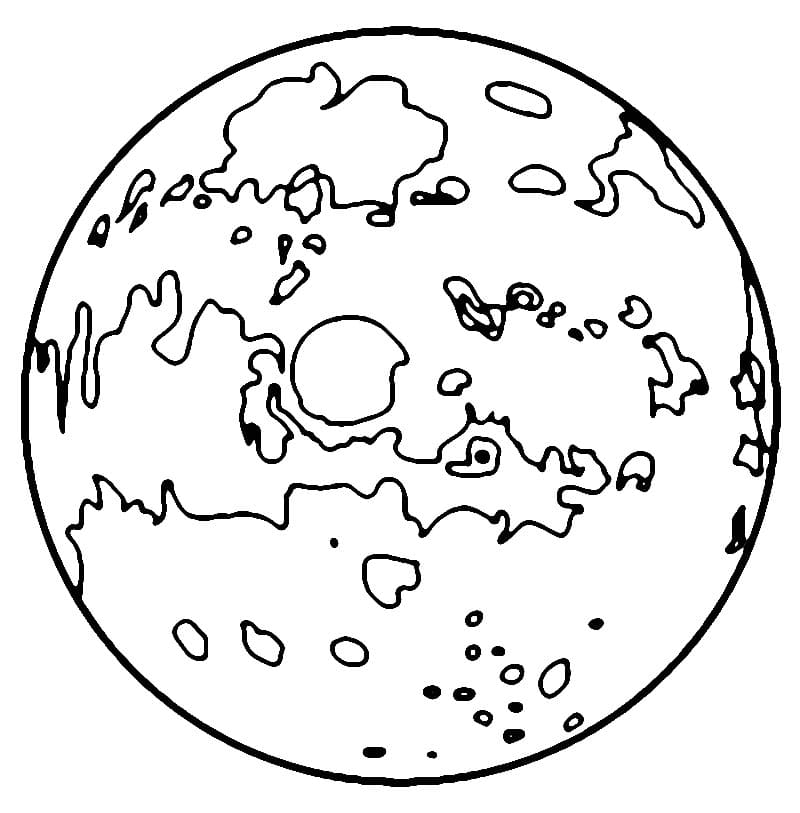Desenho de Marte para Colorir