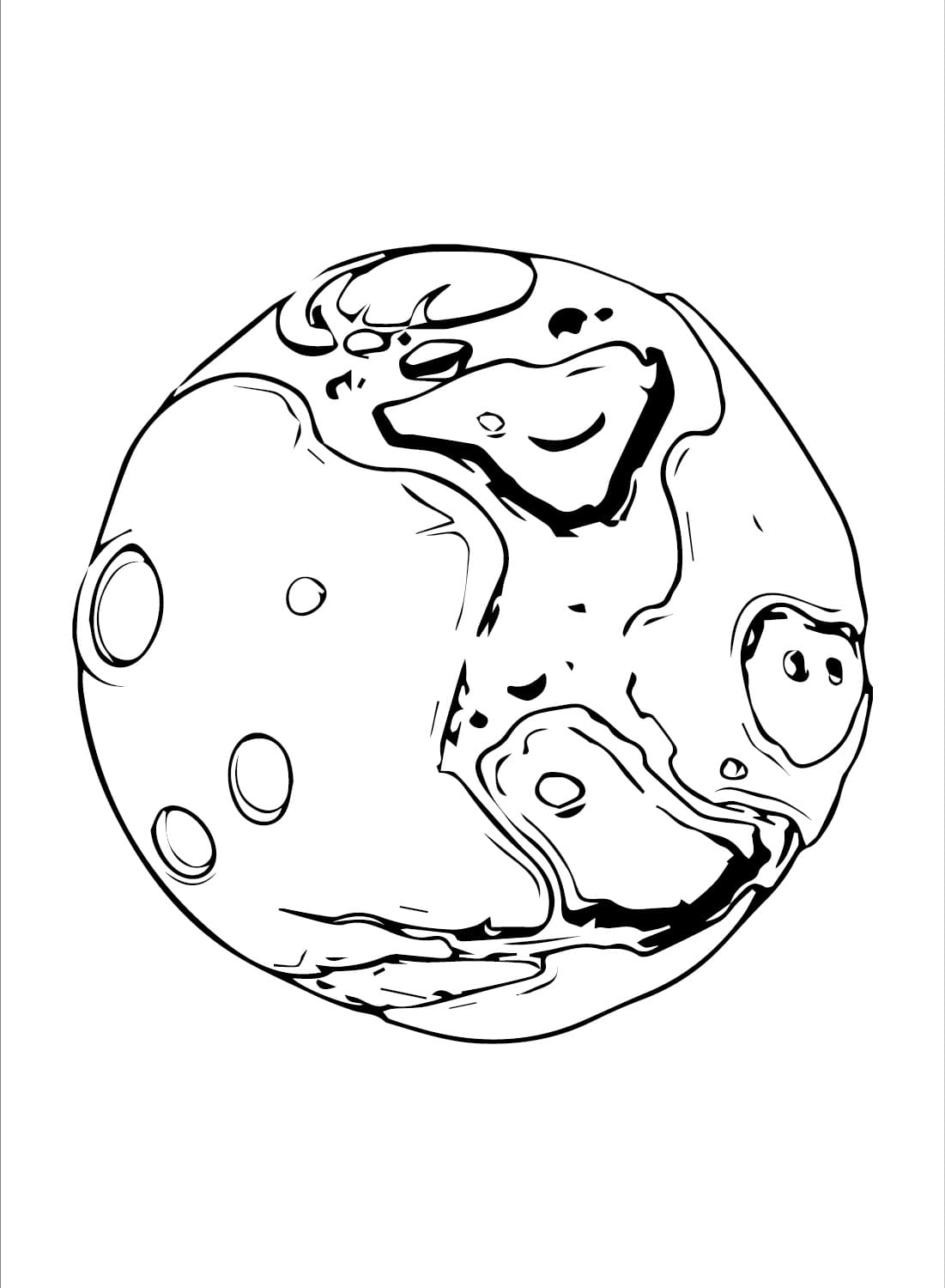 Desenho de o Planeta Marte para Colorir