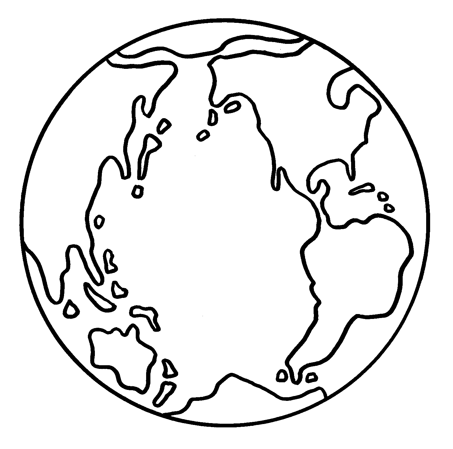 Desenho do Planeta Terra Imprimivel para Pintar
