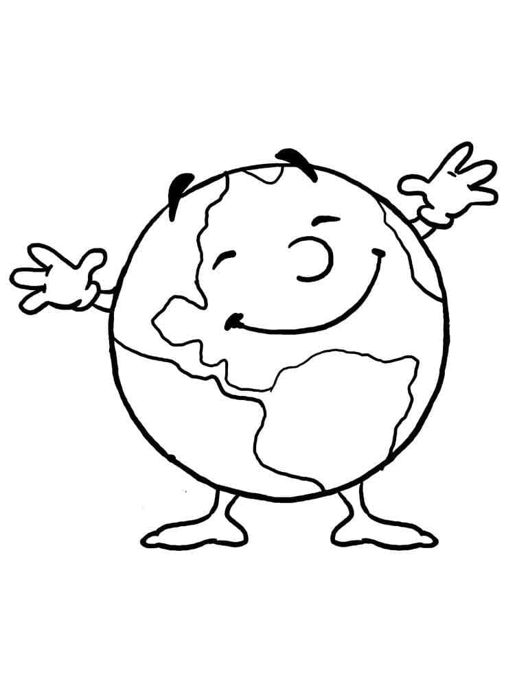 Desenho do Planeta Terra para Colorir Desenho Imprimivel
