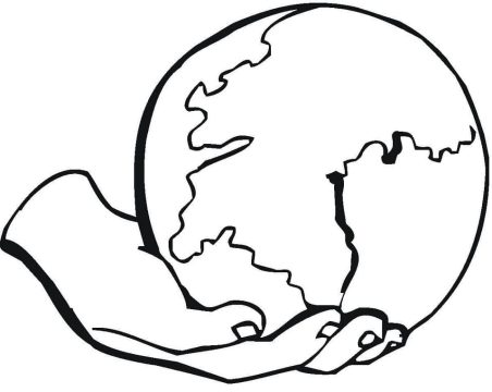 Desenho do Planeta Terra para Imprimir e Baixar