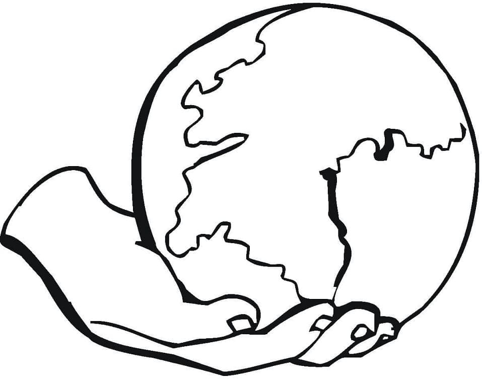 Desenho do Planeta Terra para Imprimir e Baixar