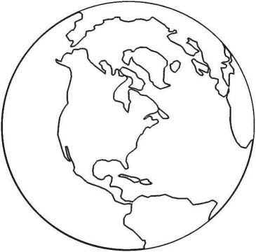 Desenho do Planeta Terra Sustentavel para Colorir