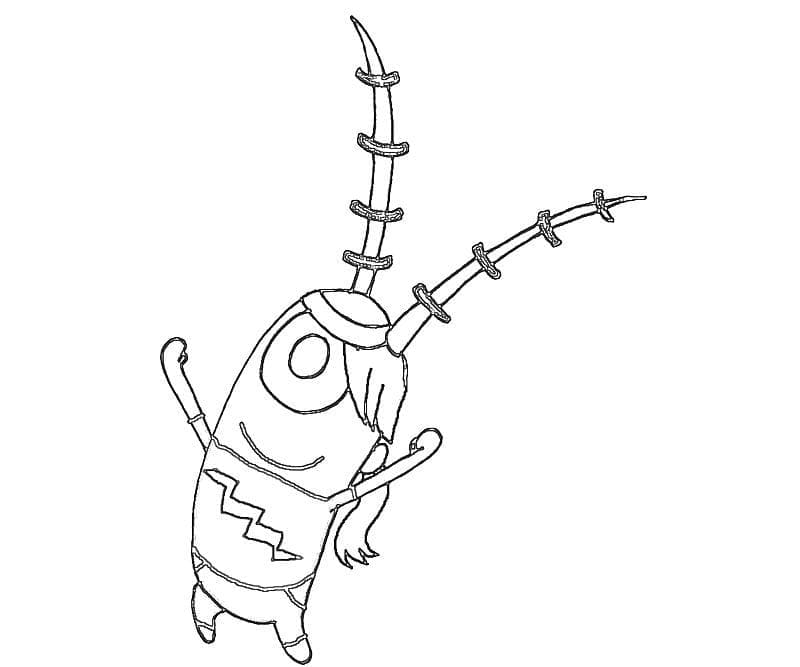 Desenho de Plankton Imprimivel para Pintar
