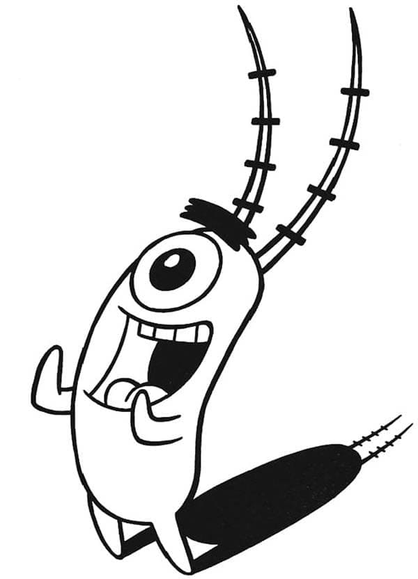 Desenho de Plankton para Colorir com Lápis de Cor